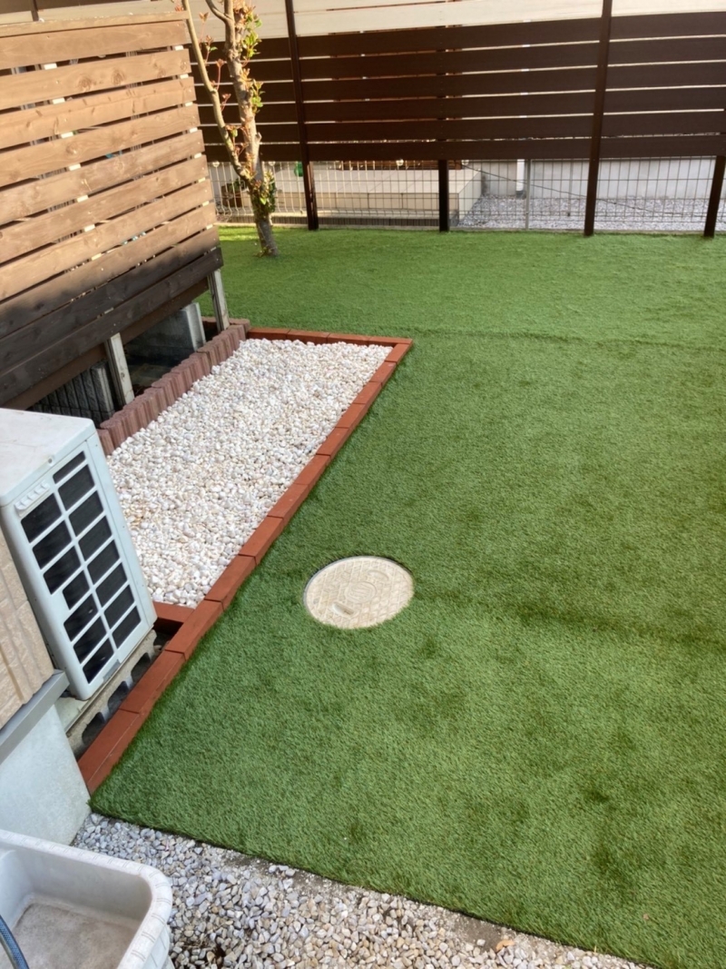 さいたま市でレンガ工事&人工芝生工事☆